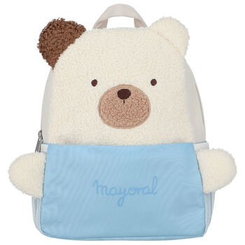 Blue & Ivory Teddy Bear Backpack